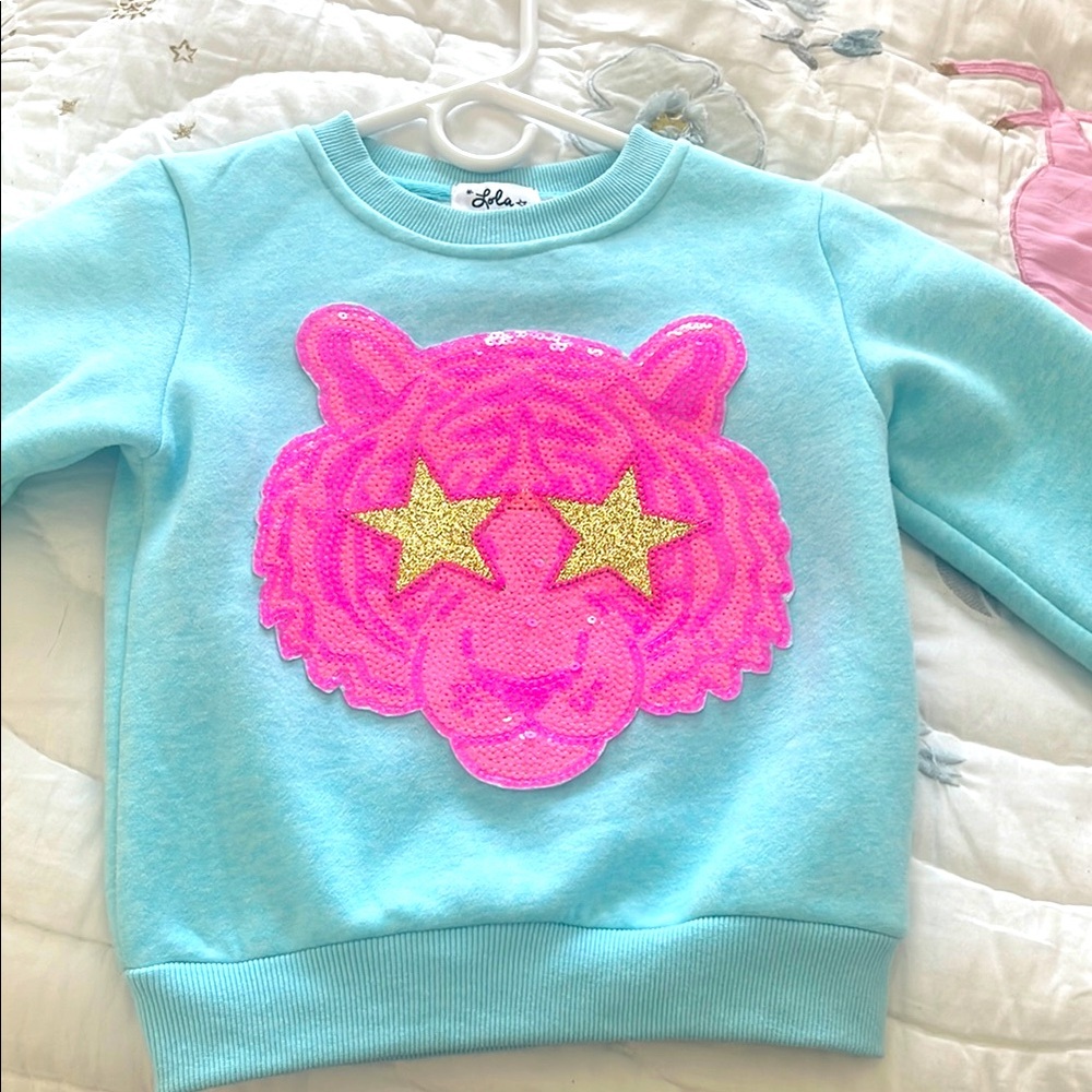 Lola and the boys tiger sweater . Like new worn once